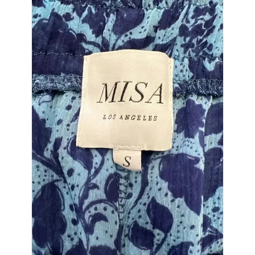 MISA Los Angeles Revolv Blue Floral Ruffle Inca Goa High Waist Shorts Size Small - Picture 9 of 13